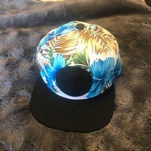 Doughnuts and deadlifts floral hat